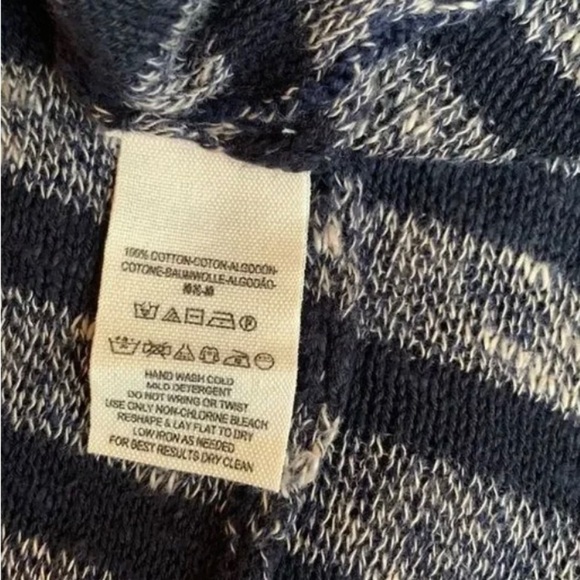 Free People Forget Me Knot Navy Striped Duster Cardigan - Picture 4 of 9